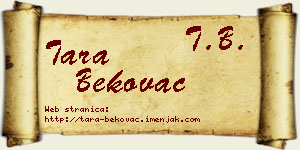 Tara Bekovac vizit kartica
